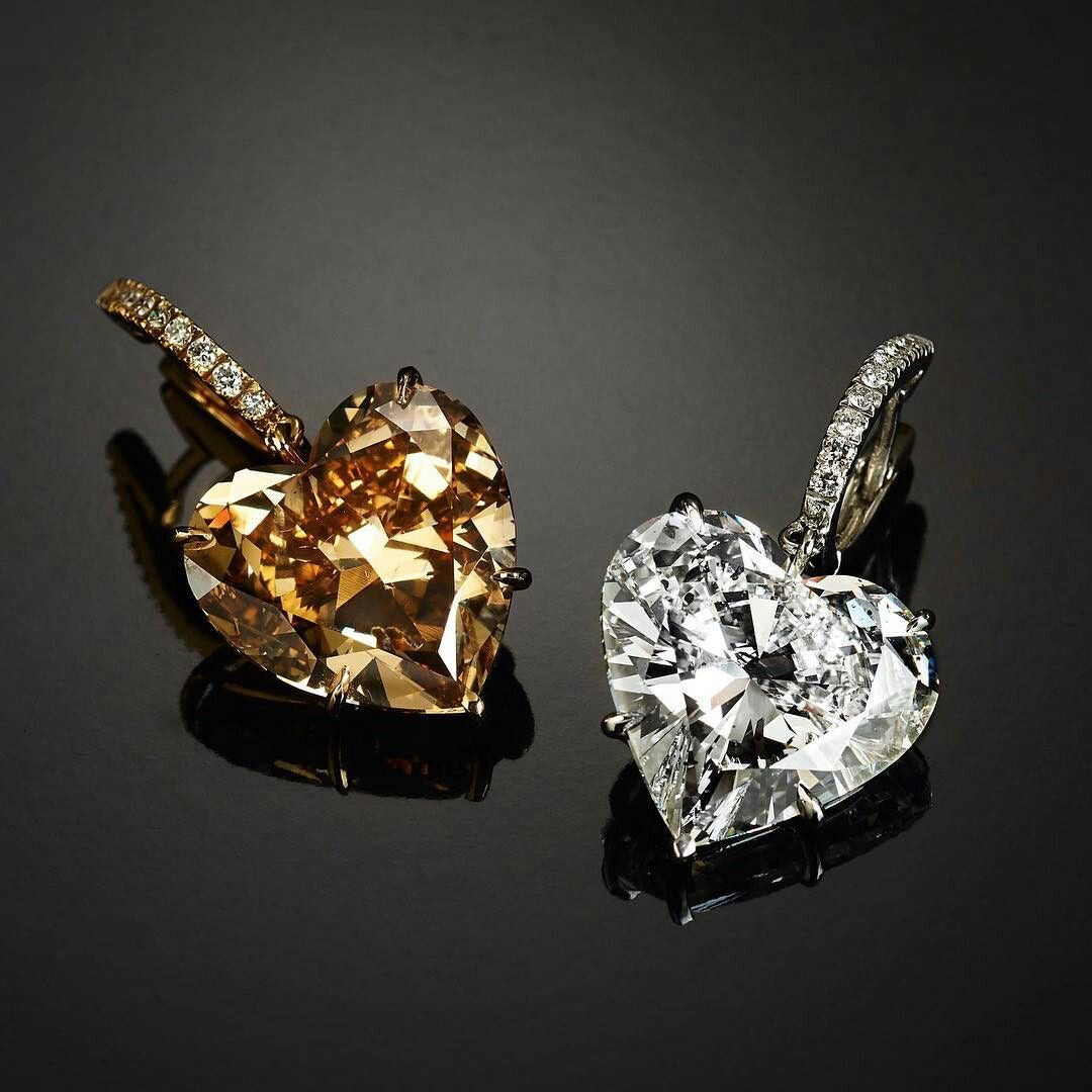 Eternal Flame – Dual Heart Crystal Drop Earrings