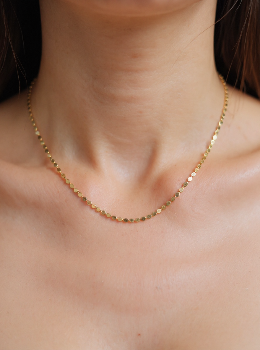 ✨ Minimal Gold Chain Necklace – Sleek Steel Elegance