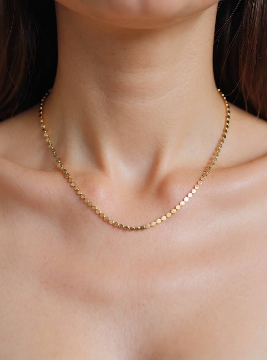 ✨ Minimal Gold Chain Necklace – Sleek Steel Elegance