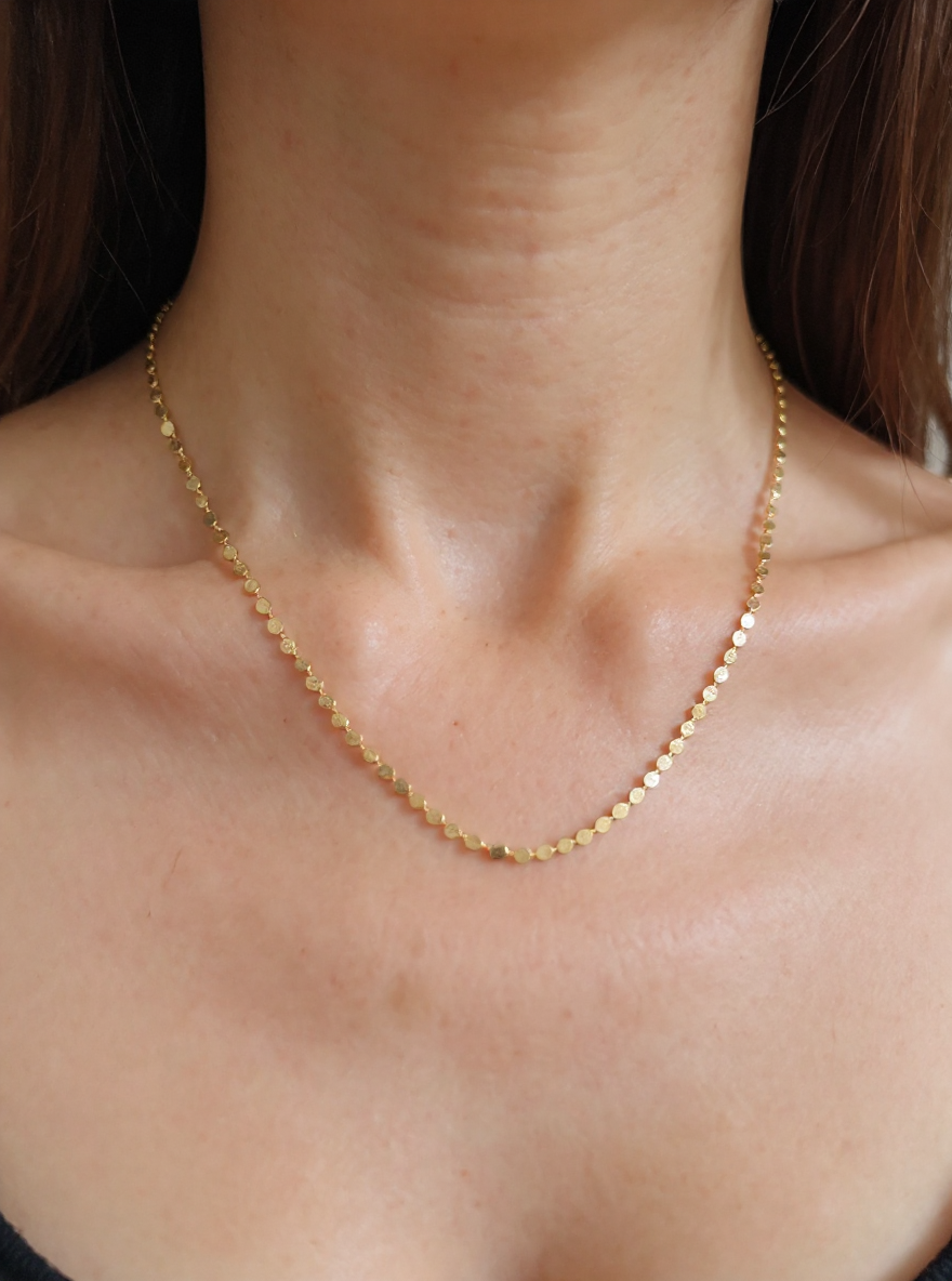 ✨ Minimal Gold Chain Necklace – Sleek Steel Elegance