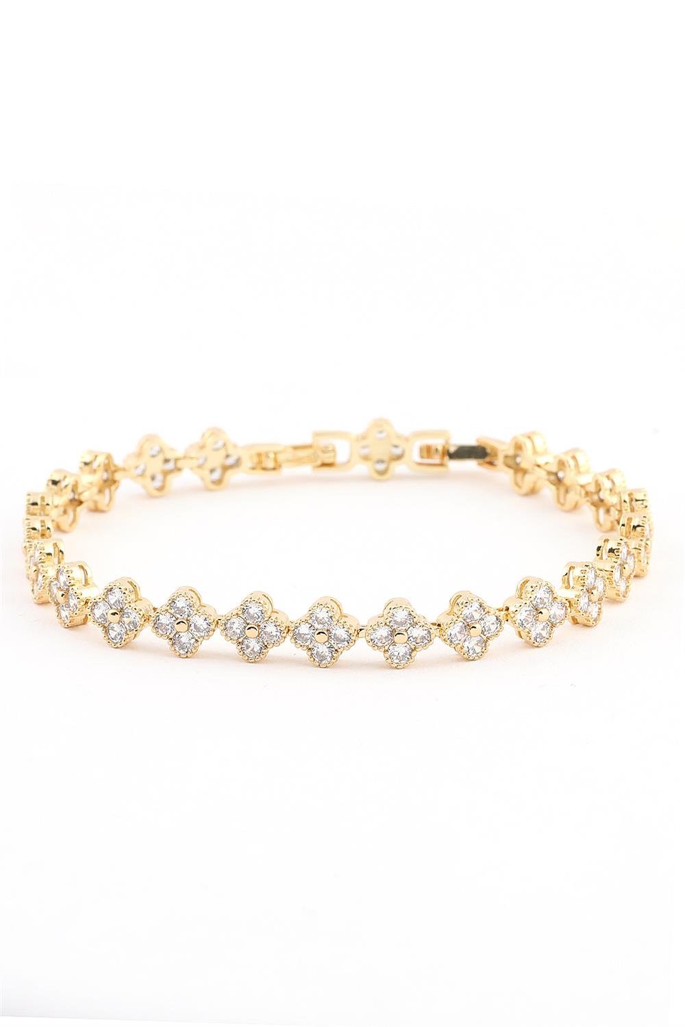Flower Stone 18K Gold-Plated Bracelet