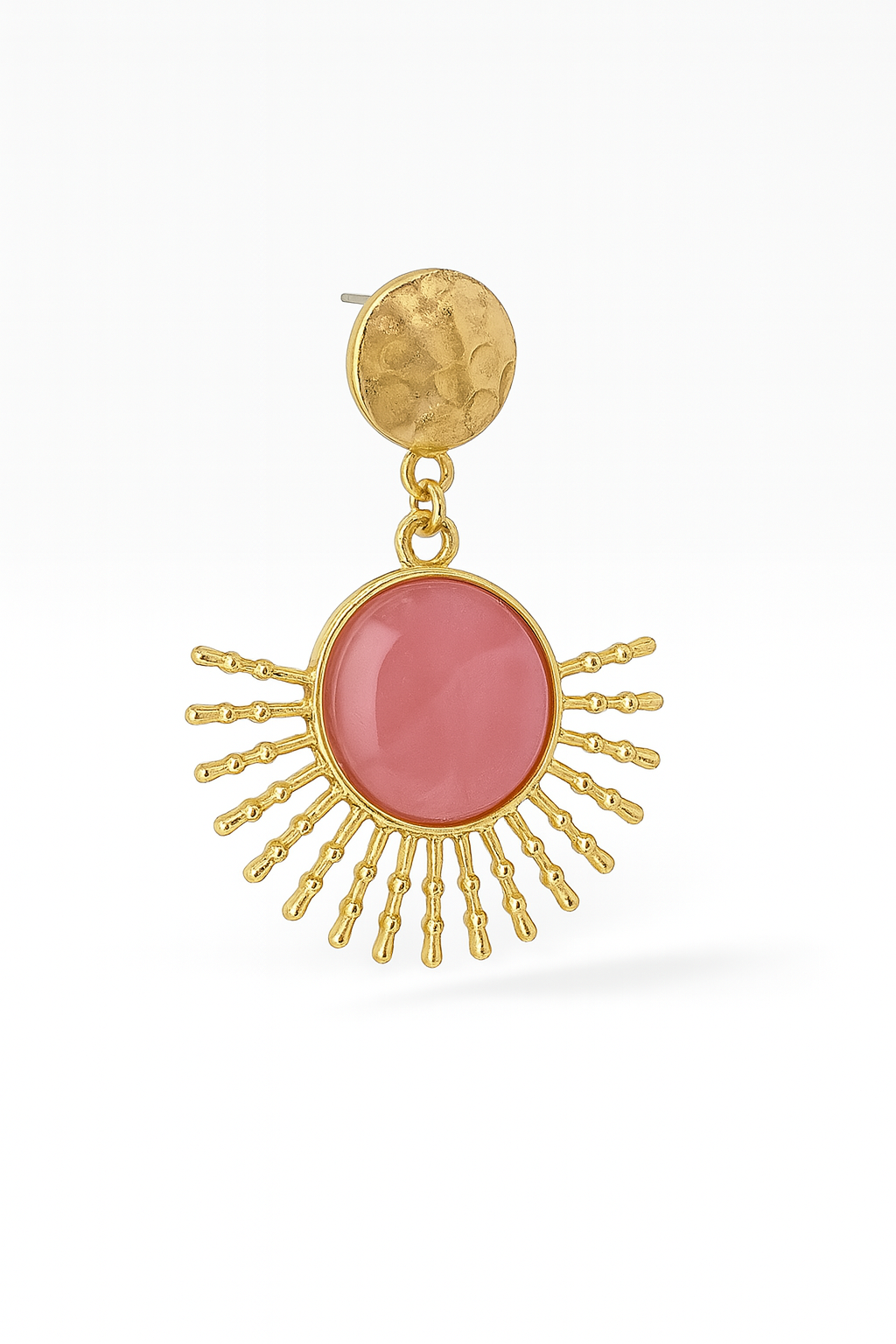 Blush Sunburst Statement Earrings