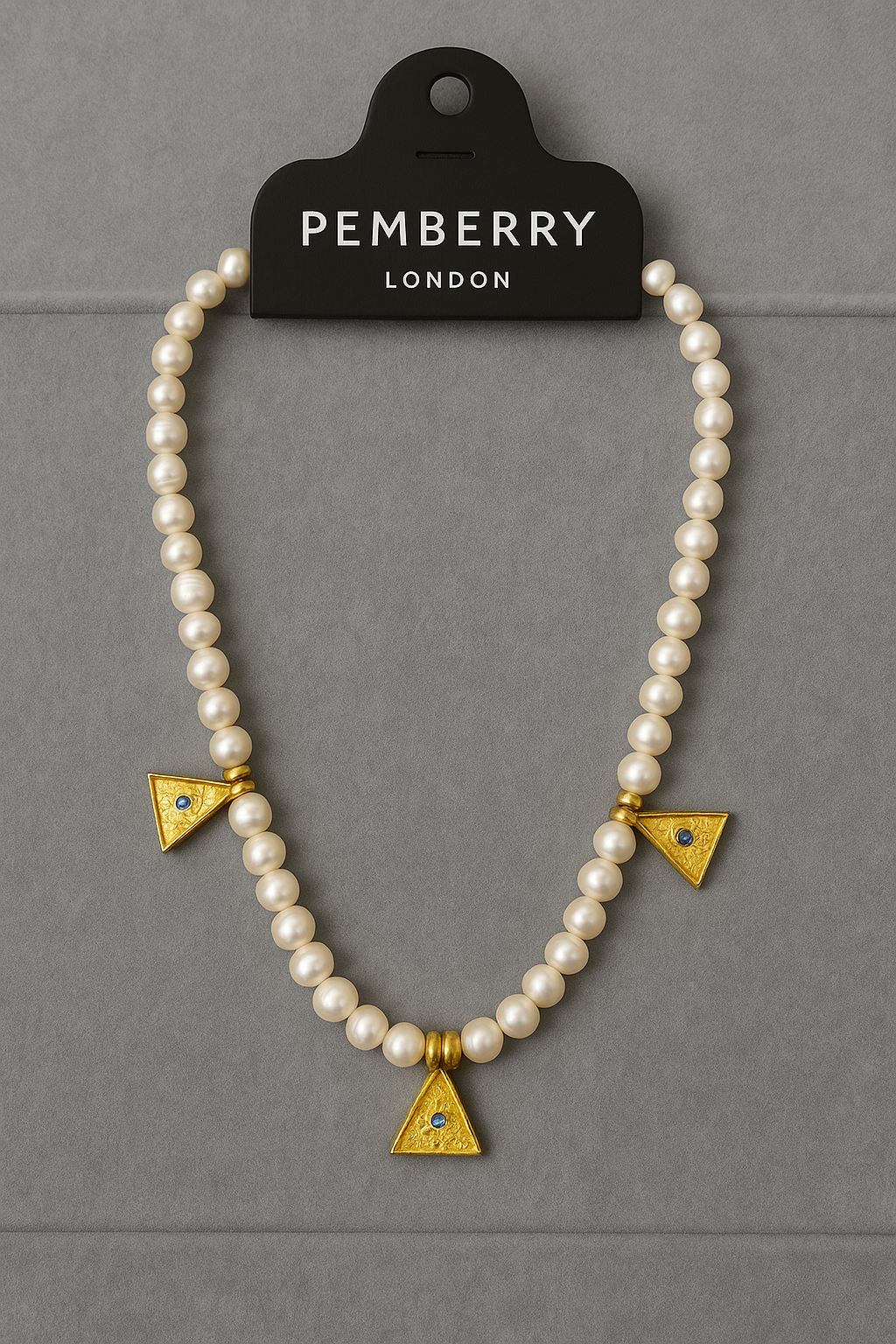 Handcrafted Baroque Pearl Necklace with 22K Gold-Plated Charms – Pemberry London
