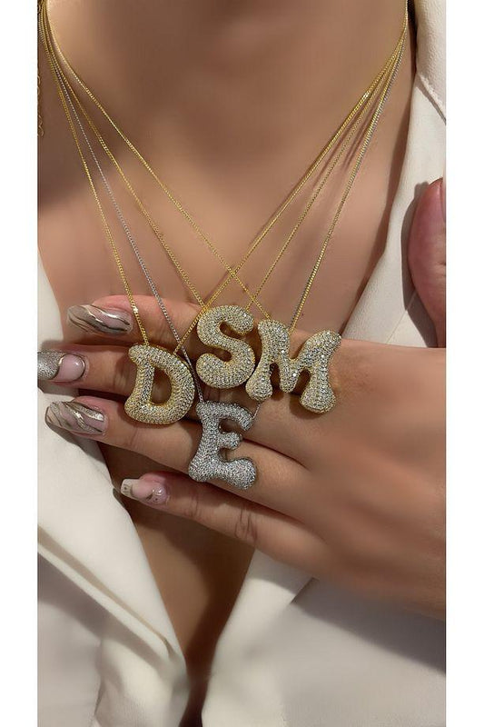 Gold-Plated Initial Necklace (A–Z) – Dainty, Personalized Sparkle