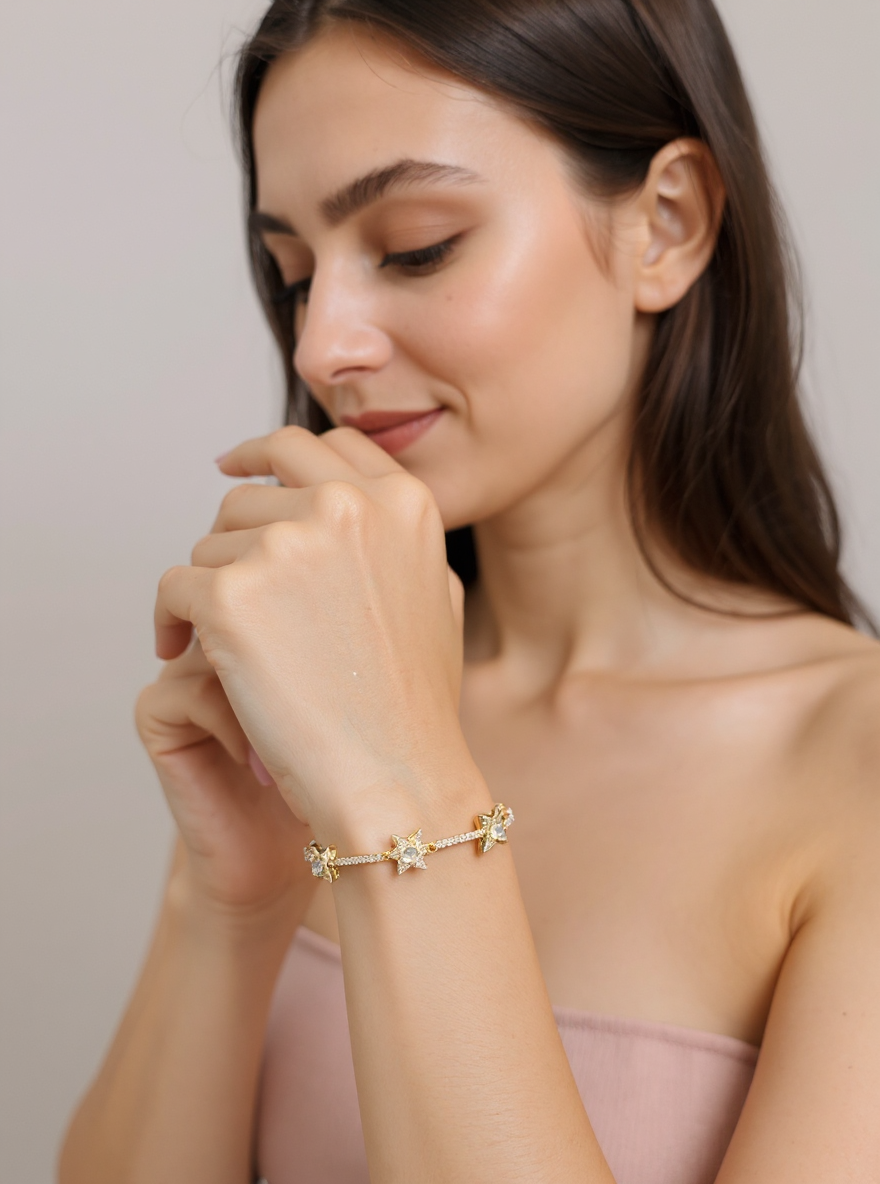 Gold Star Charm Bracelet – Shine Like the Night Sky
